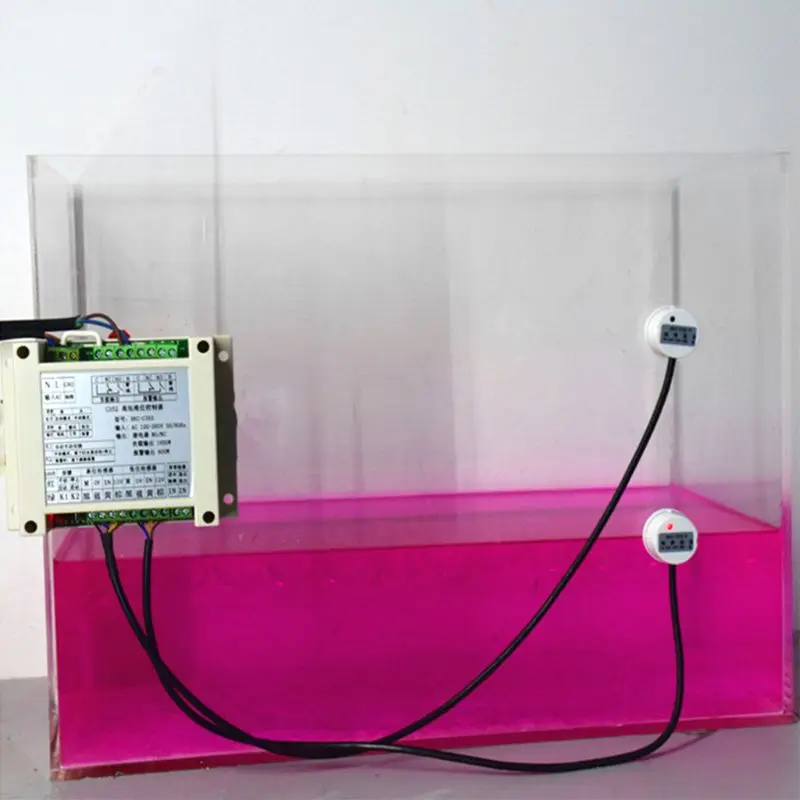 Water Level Controller High And Low Liquid Level Intelligent Controller With 2 Non-contact Sensor Module Automatic Control Liquid Water Level Detection