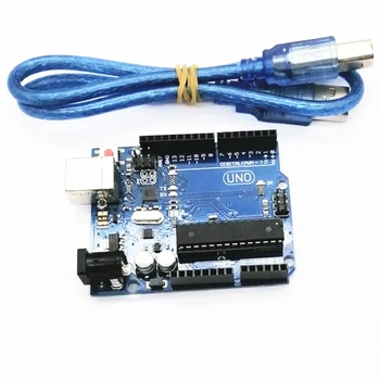 

2pcs/lot 1pcs UNO R3 board MEGA328P ATMEGA16U2 ATMEGA328P-PU+1PCS usb cable Line 30cm lcd development board