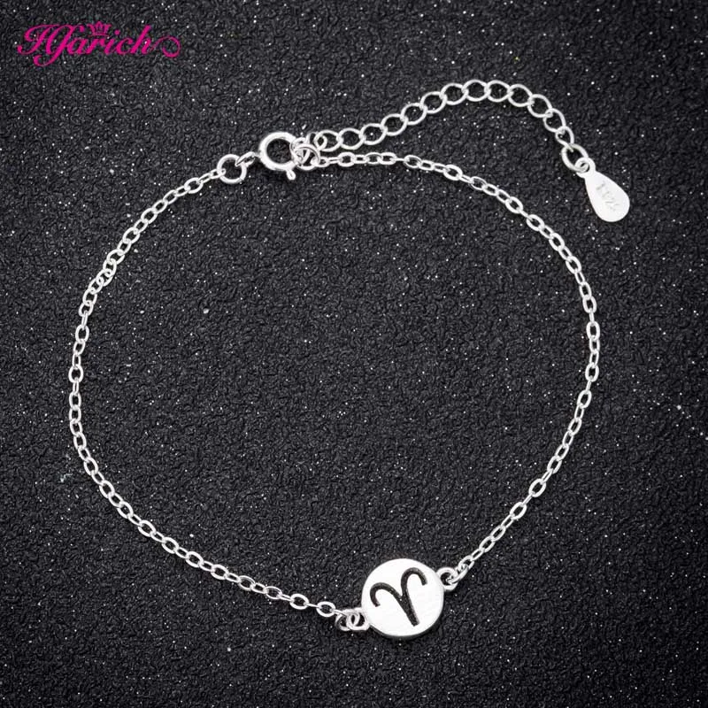 Hfarich трендовый 12 зодиакальное Созвездие браслет-цепочка для женщин Винтажный ножной браслет браслет богемные серебряные ювелирные изделия повязки