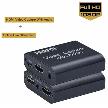 

Universal HD 1080P 4K HDMI Stereo Input Plug And Play Home Office Teaching With Audio Loop Output Portable Video Record Card