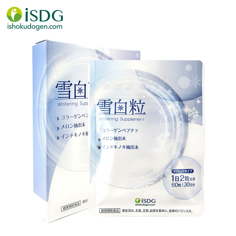 

ISDG Whitening Pills to Improve the Structure of Skin.Collagen to Whiten Skin, Lighten Specks and Smooth wrinkles. 60 Counts