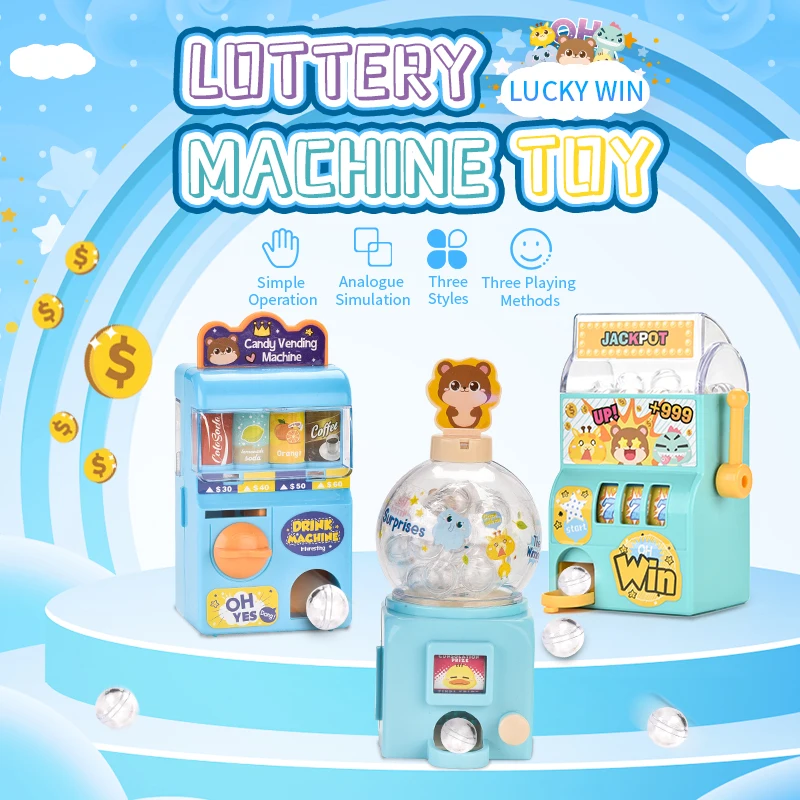 

Simulation Lottery Machine Toy Rocker Rolling Toy Machinery Desktop Manual Drink Toy Machine Simulation Board Games Puzzle Toys