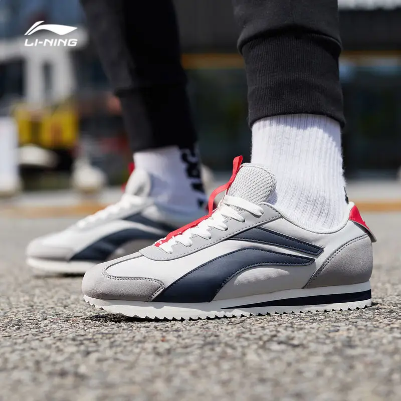 Мужские повседневные кроссовки Li Ning Классические Легкие в стиле ретро с
