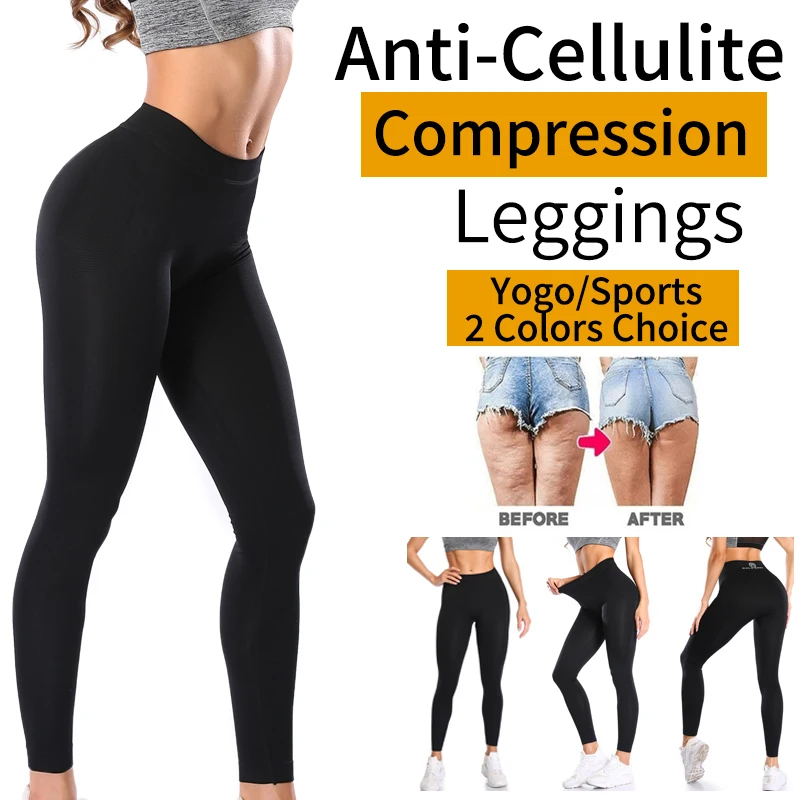 Mallas de Fitness anticelulitis para mujer, Leggings negros sexys con cintura alta, Jeggings de entrenamiento de talla grande