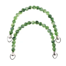 

4 Pieces Plastic Beads Bag Handles DIY Replacement Two Types