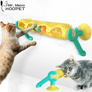 

Hoopet Cat Interactive Puzzle Track Ball Cat Toy Catnip Turntable Windmill Pet Toys Exercise