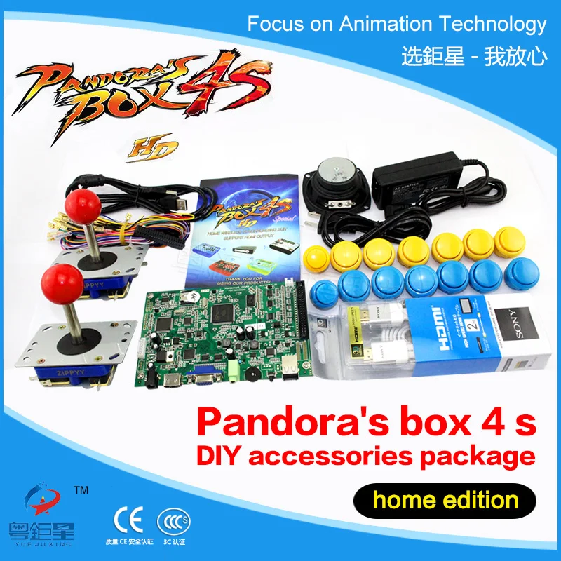 Аркадный Набор DIY нулевой задержки USB энкодер для Pandora Box 4S 680+ ПК аркадный джойстик+ аркадная кнопка+ HDMI жгут проводов и так далее
