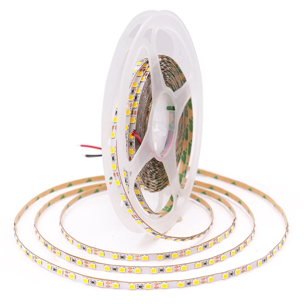 5 м Светодиодная лента 2835 SMD 120 светодиодный s/m DC12V 4 мм гибкий светодиодный ленточный светодиодный светильник натуральный белый/теплый белый