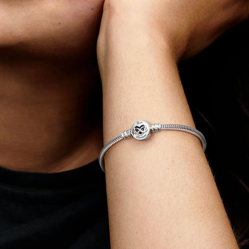 Volayer 925 Sterling Silver Brace Heart Infinity Clasp Snake Chain Bracelet Women DIY Jewelry Making Girl Birthday Gifts Volayer 925 Sterling Silver Brace Heart Infinity Clasp Snake Chain Bracelet Women DIY Jewelry Making Girl Birthday Gifts