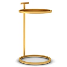 Простой современный диван боковой угол несколько движущийся прикроватный столик американский стиль Металл Гостиная маленький круглый журнальный столик