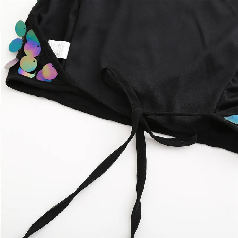 Women's Ladies Sequined Bling Shiny Tank Tops Sexy Women Girls Clupwear Tops Vest Chaleco De Mujer 30D06 (5)