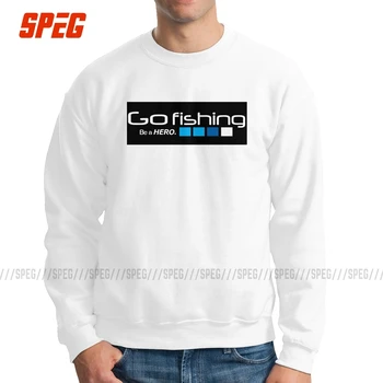 

Men's Fishing Go Fishinger Be A Hero Hoodies Hipster Sweatshirts Cotton New Pullovers Male