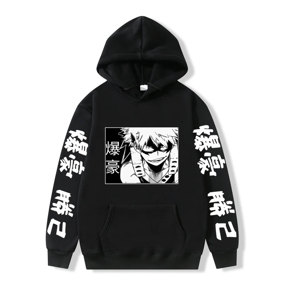 

My Hero Academia Katsuki Bakugo Hoodie Japanese Style Anime Sweatshirt Unisex Funny Harajuku Casual Pullover Men's Women