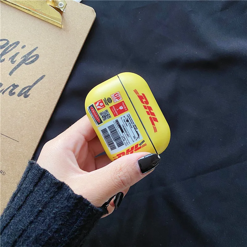 Юбилейный выпуск Label DHL Express 50th чехол для наушников для Airpods pro Black Беспроводная bluetooth-гарнитура для Airpods 1 2