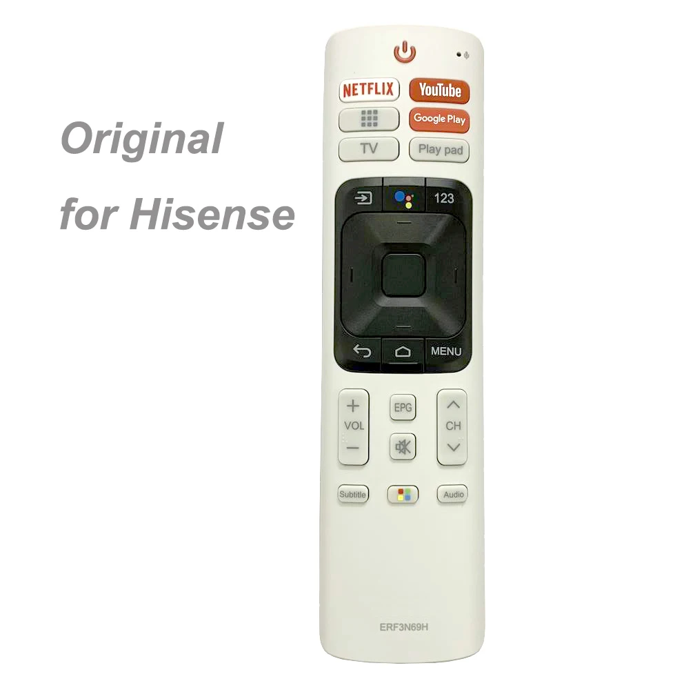 

Brand New Genuine Original ERF3N69H For Hisense 4K Smart TV Remote Control With NETFLIX YouTube Google Play Apps
