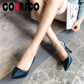 

CONASCO Basic Women Pumps High Heels Elegant Fashion Wedding Party Office Shallow Pointed Toe Four Season New 2020 Shoes Woman