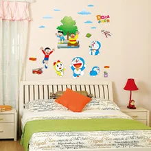Спальня милый мальчик мультфильм наклейки на стену Doraemon Джингл кошки Doraemon детская комната наклейки на стену AY860