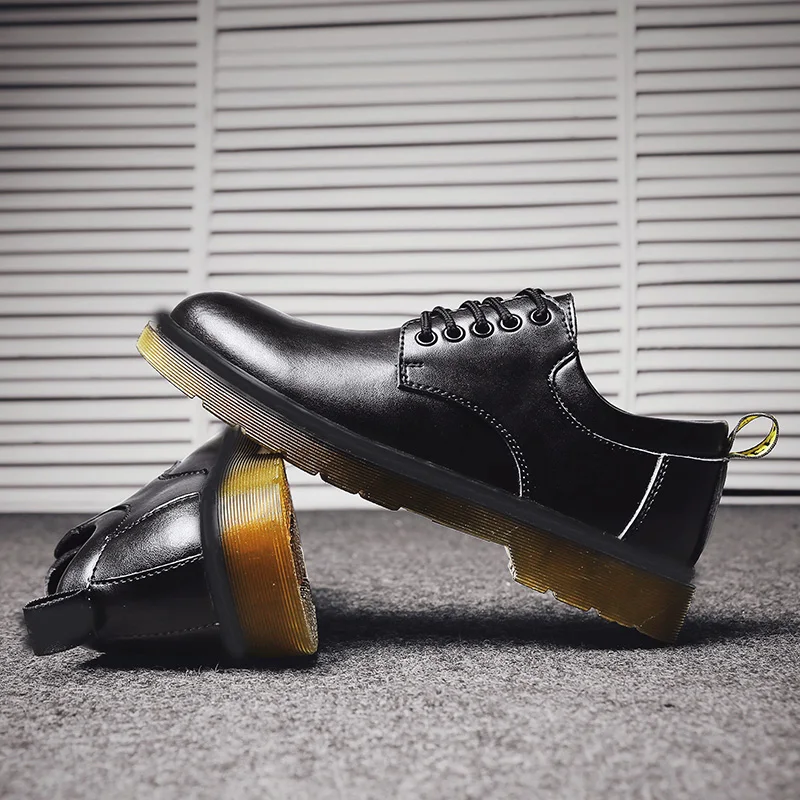 2020 Spring New Genuine Leather Men's Casual Leather Shoes High Quality Men Anti-Slip Big Head Leather Shoes Men Driving Shoes