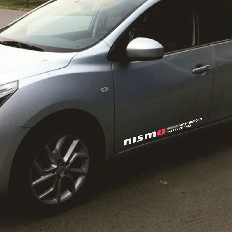 

1Pair NISMO nismo Decal Vinyl Car Stickers Auto Doors Body Pannel Waist Line Exterior Scratch DIY Decoration Reflective