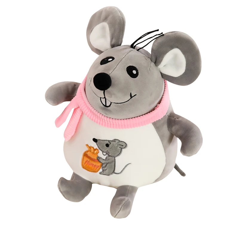 Милая мультяшная Толстая игрушечная крыса, плюшевая игрушка для девочек, детские игрушки для мальчиков, милая светящаяся Музыкальная кукла мышка, подарок на день рождения