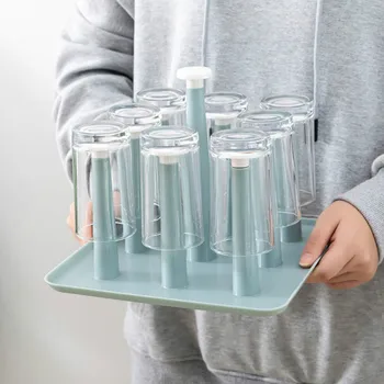 

1 PC Glass Cup Storage Rack Creative Kitchen Shelf Household Product Cup Holder Tool Gadget Home Supplies Mug Holder