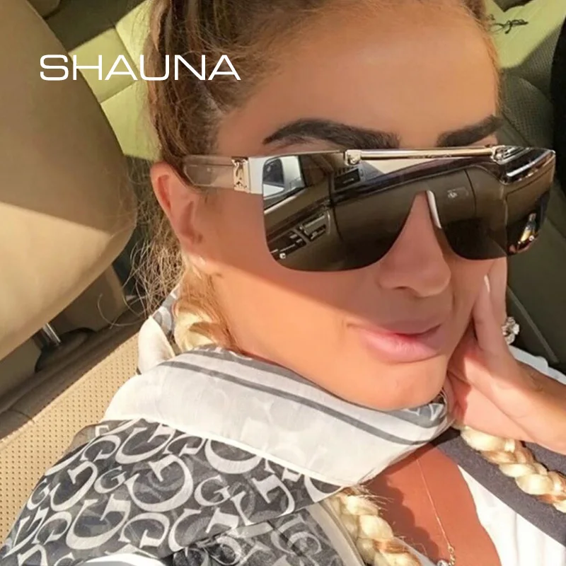 Женские и мужские ретро-очки SHAUNA солнцезащитные очки с двойными линзами в стиле