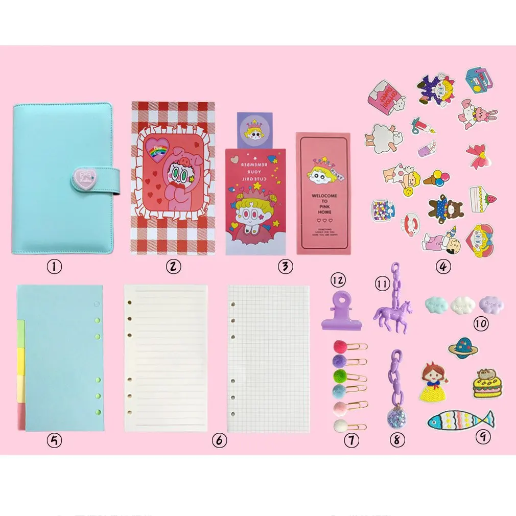 

New diary cute cartoon notebook girl heart account diary plan notebook loose-leaf notebook diary