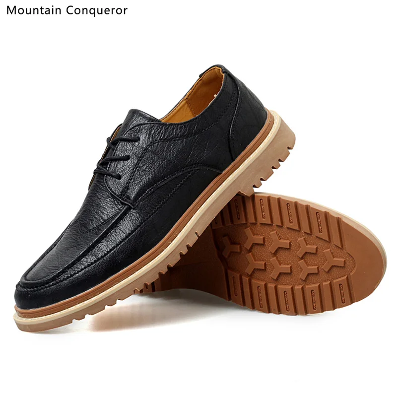 

Mountain Conqueror Men Shoes Casual Microfiber Bullock Shoes Men Martins Leather Shoes Winter Waterproof Ankle Botas hombre