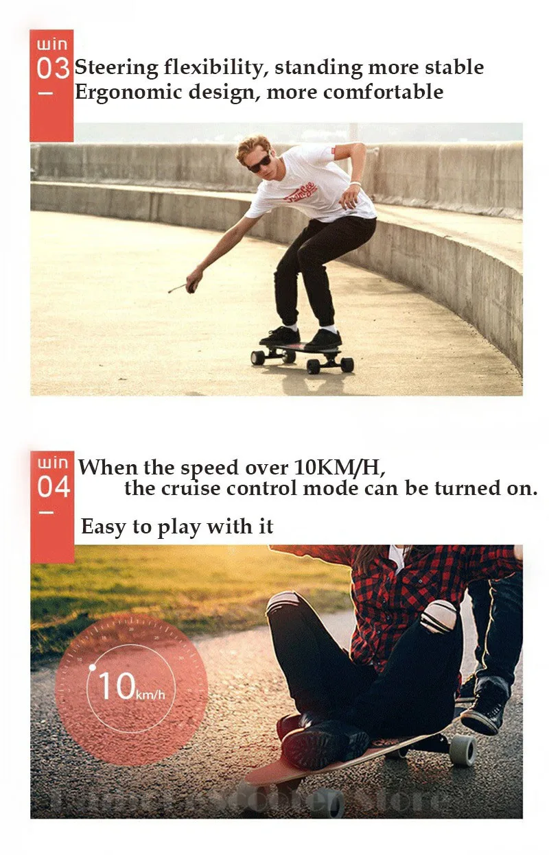 Longboard Electric Skateboard 4 Wheel Electric Scooter Cruise Control Double Driver 350W480W 36V Adult Electric Scooter    (1)