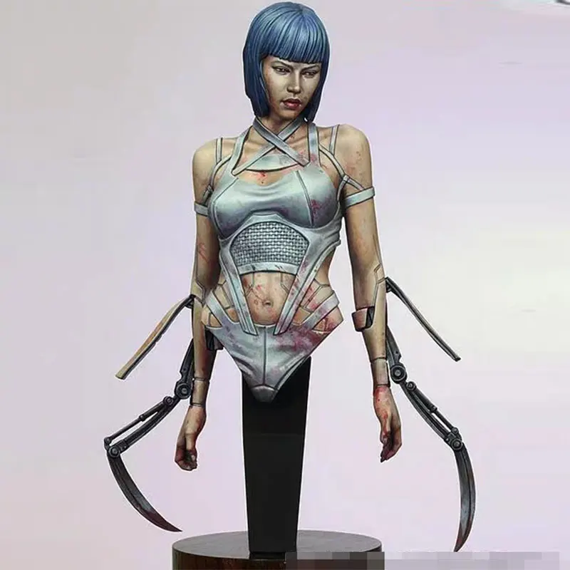 

1/12 Scale Robotic Violence Female Warrior Resin Bust Miniatures Unpainted DIY Assembling Static Cool Girl GK Model Kits
