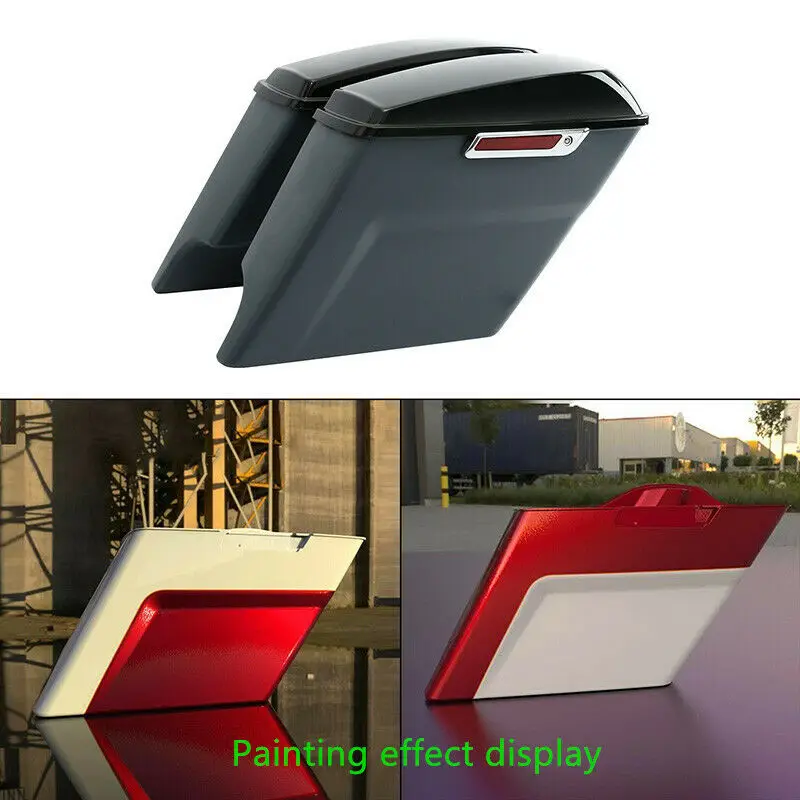 

4.5" Stretched Extended Saddlebags For Harley Touring Road King Street Electra Glide 2014-2022 2019 Motorcycle