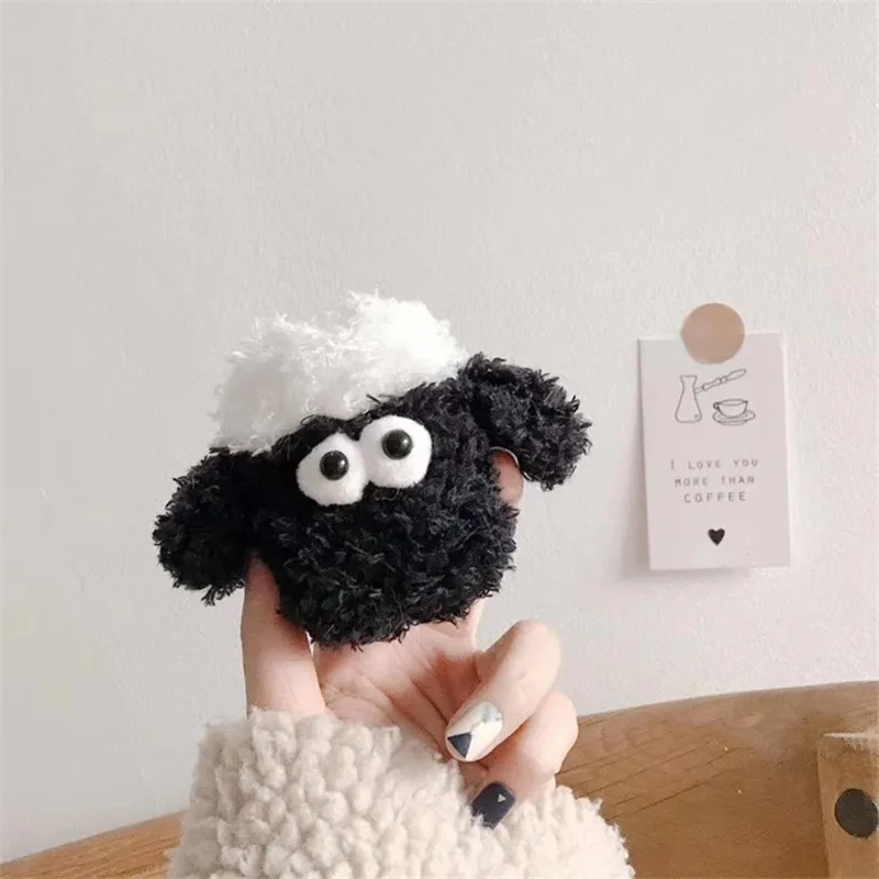 Милый мультфильм Плюшевый Shaun The Sheep Airpods брелок для Airpods противоударный беспроводной Bluetooth наушники защитный Брелок «Обложка»