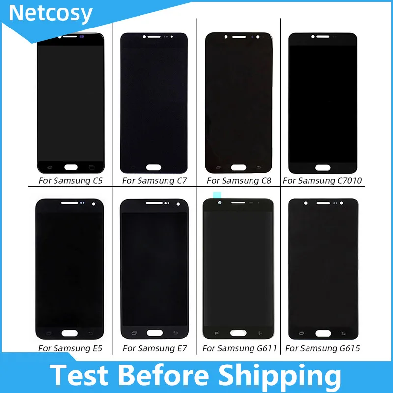 Сенсорный ЖК-экран в сборе для samsung C5 C7 C8 C7010 E5 E7 G611 G615 высококачественный сменный Сломанный ЖК-дисплей дигитайзер часть