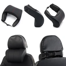 1 шт., Автомобильная подушка для шеи из искусственной кожи, подушка для шеи с эффектом памяти, подушка для шеи, подголовник, подушка, 4 цвета, высокое качество