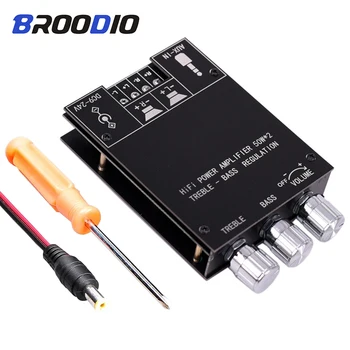 

Bluetooth 5.0 Stereo Audio Receiver Amplifier Board TPA3116D2 Dual Channel 2*50W Audio Wireless High Power Digital Amplifier DIY