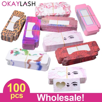 

OKAYLASH pink cell phone eyelash packaging multi color shining 25mm long eye lash packing box cheap price for wholesale