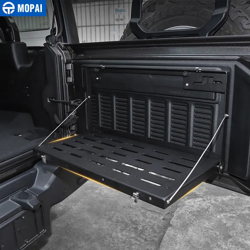 Складная Задняя ручка задней двери стол хранения багажная полка для Jeep Wrangler JL JLU