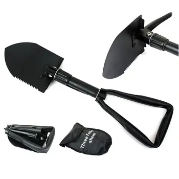 

Carbon Steel Army Military Three Folding Spade Shovel Camping Metal Portable Survival Trowel Garden Outdoor Tool