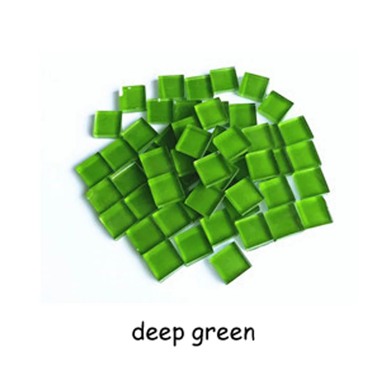 deep green Микро стеклянная крошечная плитка мини-Мозаики DIY хобби детей ручной работы кристалл Бесплатный камень ремесло материал творчества - Цвет: deep green