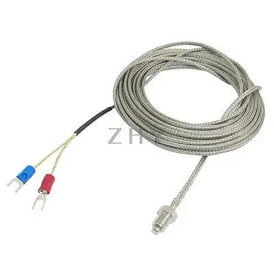 

E Type 800C 8mm Thread Screw Thermocouple Temperature Measurement Sensor 5M