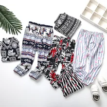 Летняя детская одежда в Корейском стиле Для мужчин и Для женщин детская одежда из хлопка и льна Фонари брюки детские обтягивающие штаны Маленькая детская