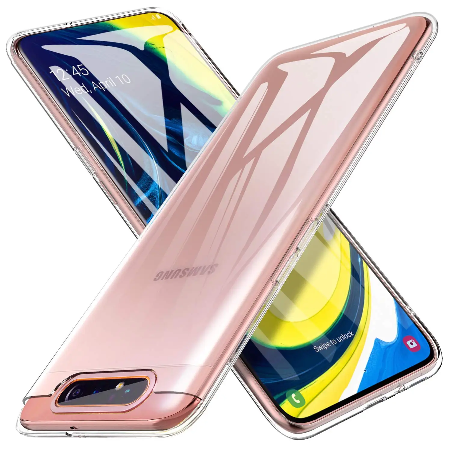 

Transparent Soft Silicone TPU Case for Samsung Galaxy A80/A90 Mobile Phone Back Cover 360 Protective SamsungA80 2019 Clear Armor