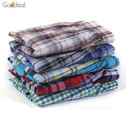 Goodeal 5 Pcs Mens Underwear Boxers Shorts Breathable Cotton Sleep Underpants Quality Plaid Loose Comfortable Homewear Panties