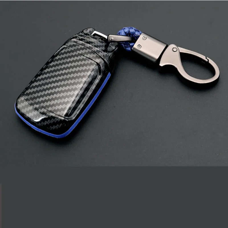 Углеродное волокно силиконовый чехол для ключей от машины с полным покрытием в