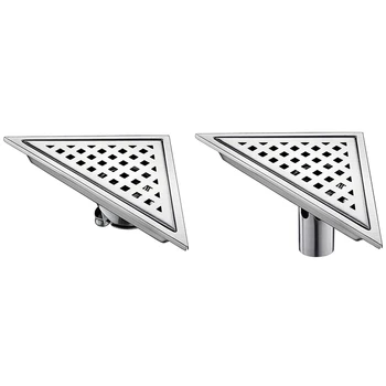 

Triple-cornered Wall Corner 304 Stainless Steel Floor Shower Drain Waste Grates Floor Drain Stainless Steel Anti-Odor