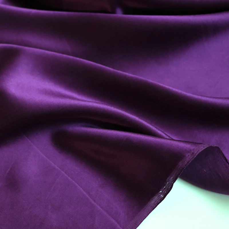 100 см* 133 см шелковое платье рубашка Пижама Ткань натуральный хлопок шелк атлас фуксия