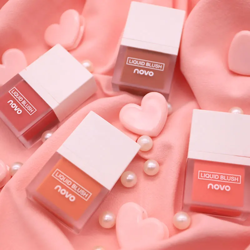 

NOVO Liquid Blusher Tint Sleek Weightless Juice Makeup Long Lasting Cheek Blush on Face Contour Waterproof Natural Make Up