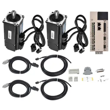 

220V 400W 1.27NM 3000RPM step motor driver Kit 1pc Driver + 2pcs AC Servo brushless Motor