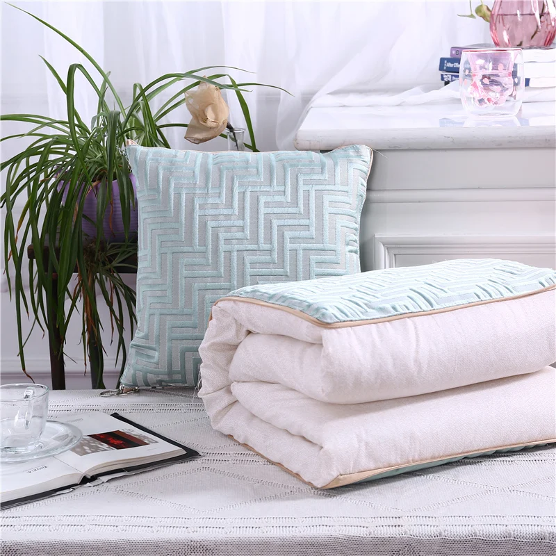 High-grade pillow quilt dual purpose, Car purpose Cushion Office Nap Pillow Folding Blanket Sofa Pillow Air Conditioning Quilt
