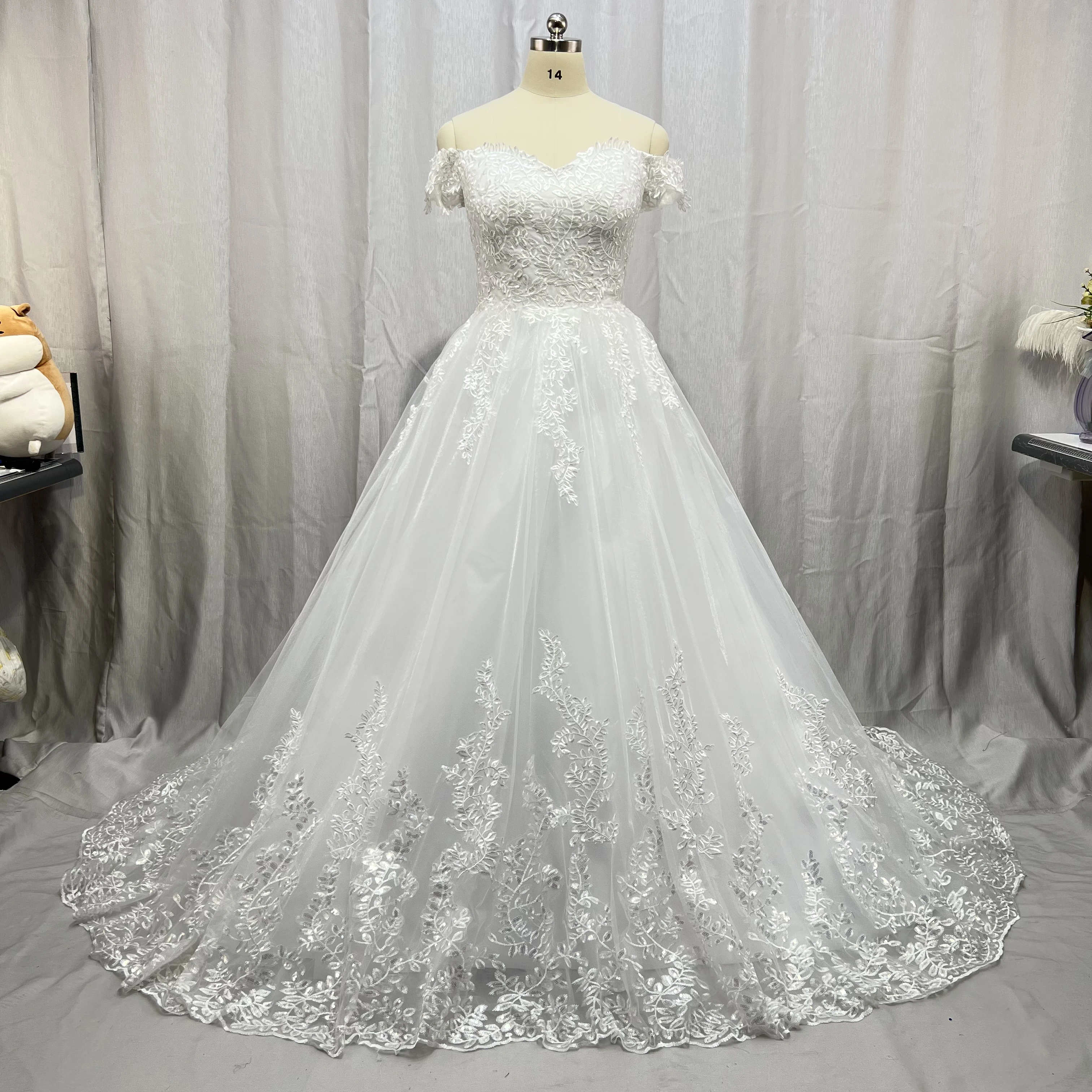 2022 MYYBLE реальное фото свадебное платье с открытыми плечами Vestido De Noiva роскошное